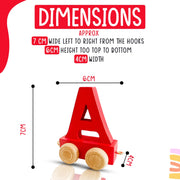 Personalized Train-Themed Wooden Name Letters with Tracks for Kids' Play and Decor