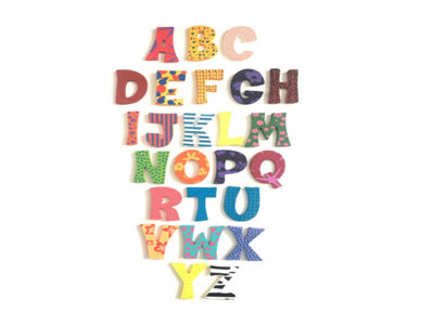 Colorful Self-Adhesive Wooden Alphabet Letters for Personalized Girls' Room Decor and Early Learning