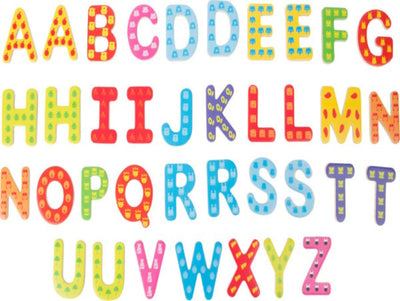Colorful Magnetic Wooden Alphabet Letters for Personalized Kids' Decor and Learning