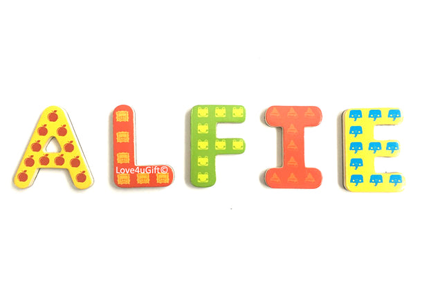 Colorful Magnetic Wooden Alphabet Letters for Personalized Kids' Decor and Learning
