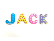Colorful Magnetic Wooden Alphabet Letters for Personalized Kids' Decor and Learning